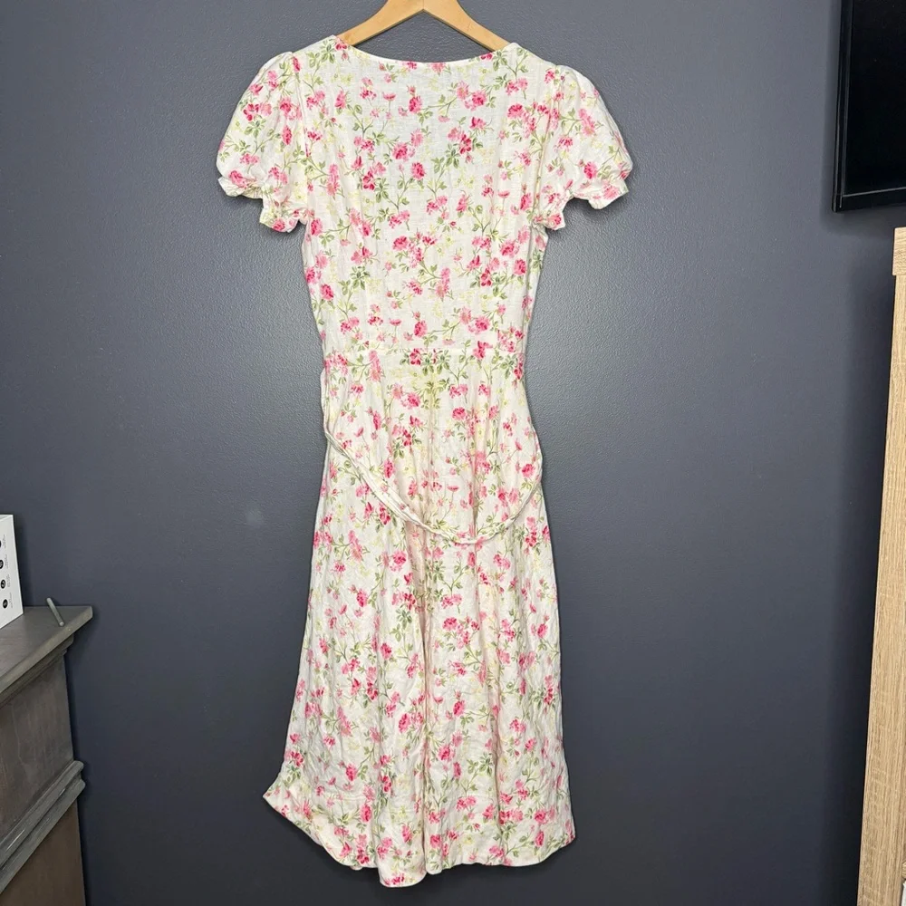 Polo Ralph Lauren Elizabeth Floral Short Sleeve Dress Short Puff Sleeves 8 - Picture 13 of 15